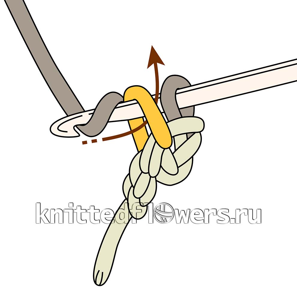 Вязание крючком шнура гусеничка шаг 4
