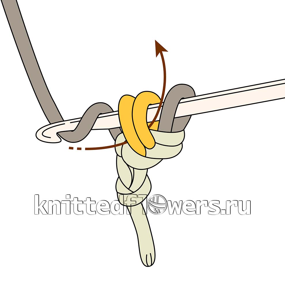 Вязание крючком шнура гусеничка шаг 8