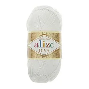 Пряжа Alize Diva (55 - Белый)